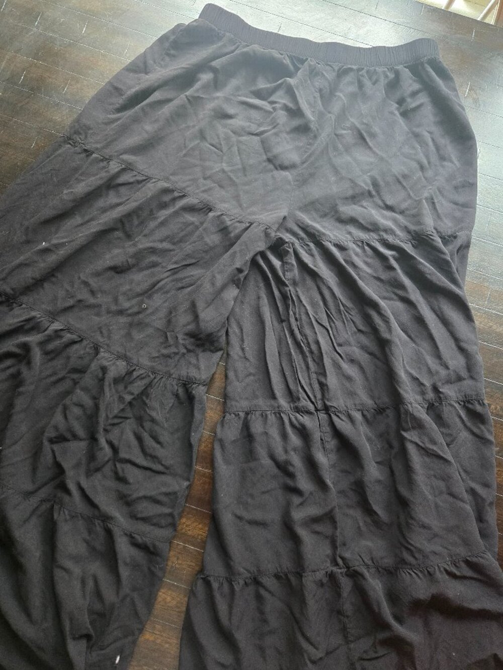 Natural life patti palezo wide leg boho pants l black